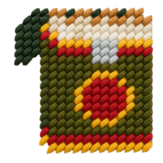 Needlepoint citrus charm