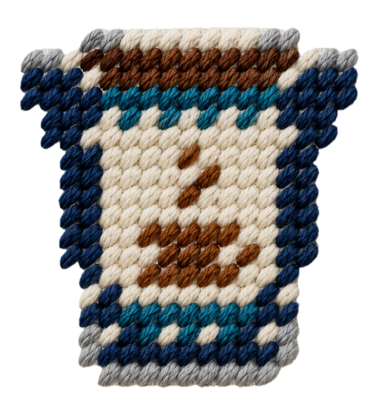 Needlepoint martini charm